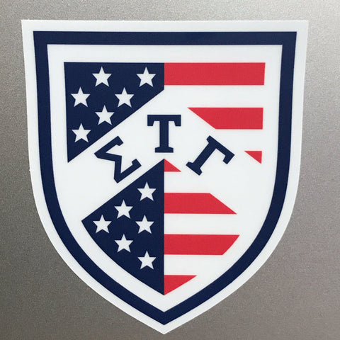 American Flag Shield Sticker