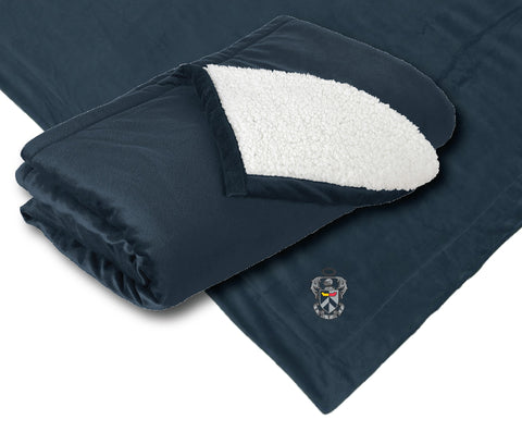 Embroidered Sherpa Blanket