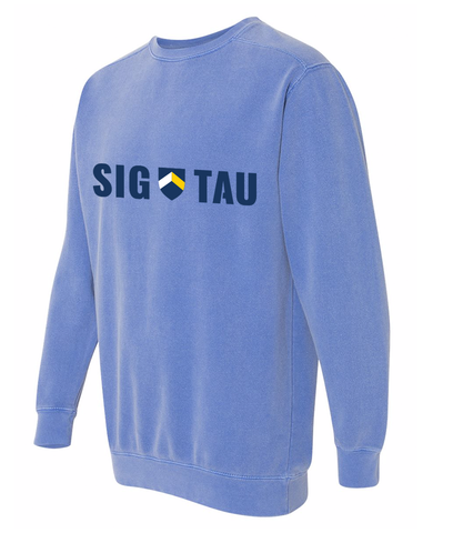 Retro Sig Tau Comfort Colors Sweatshirt